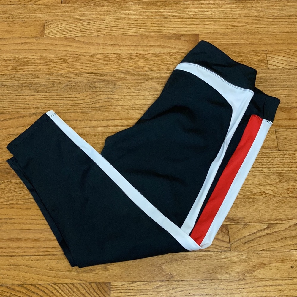 ASOS Red Striped Yoga Leggings Activewear 14 - Picture 2 of 7